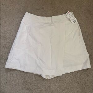 Uniqlo Women's White Linen Skort